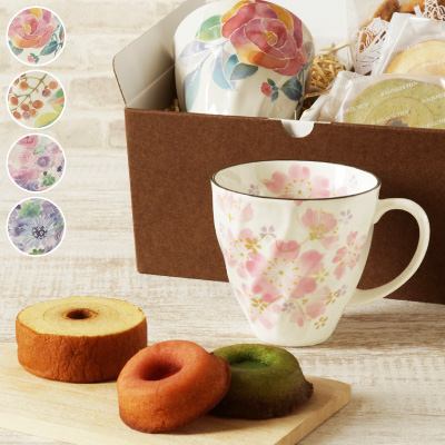 花ものがたりマグカップ＋お菓子セット