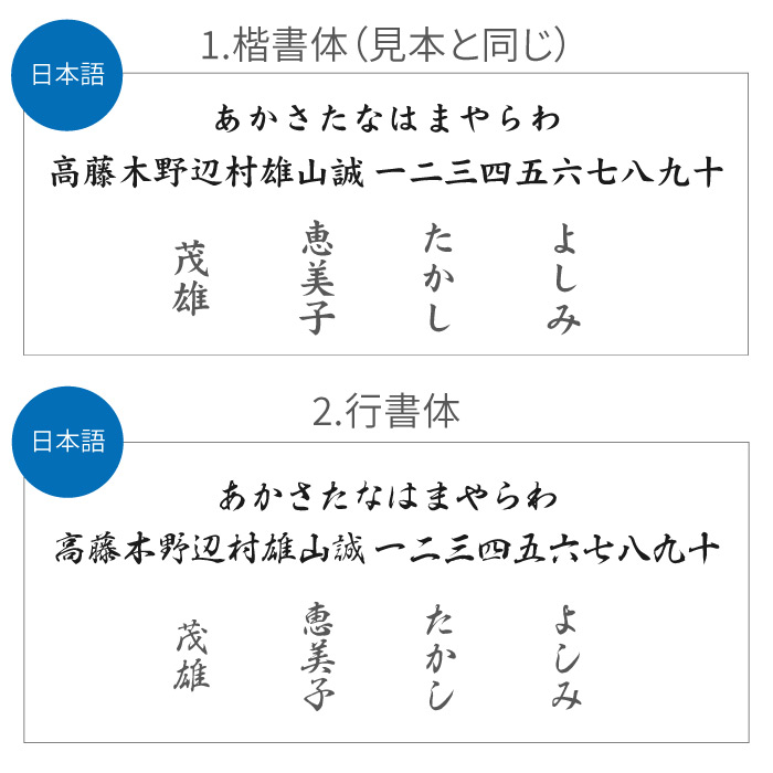 書体見本