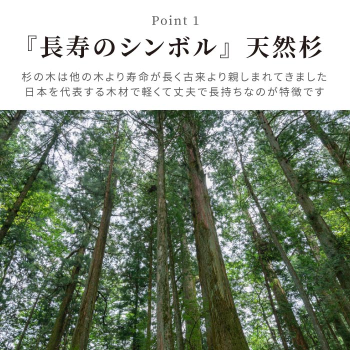 長寿のシンボル天然杉