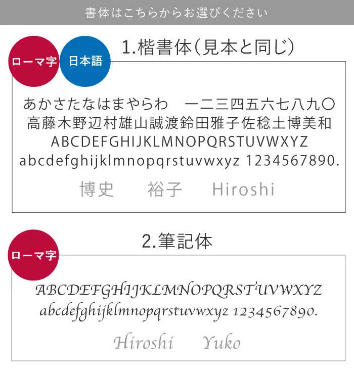 書体見本