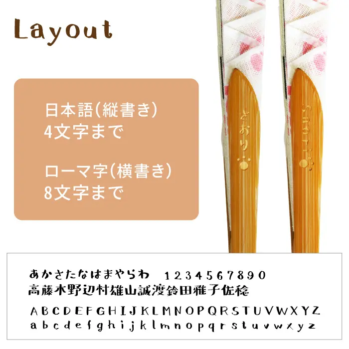 名入れレイアウトの詳細