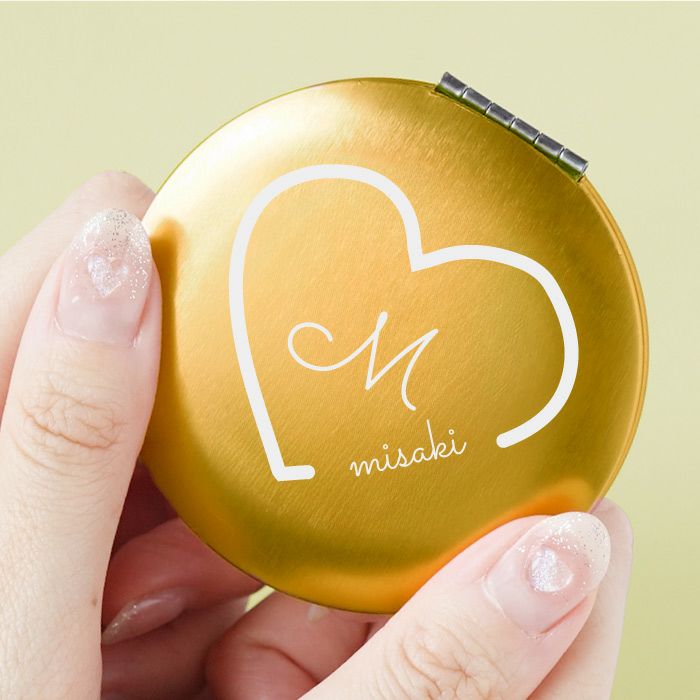 名入れコンパクトミラーイニシャルVer.｜ギフトショップ「FLEGRE