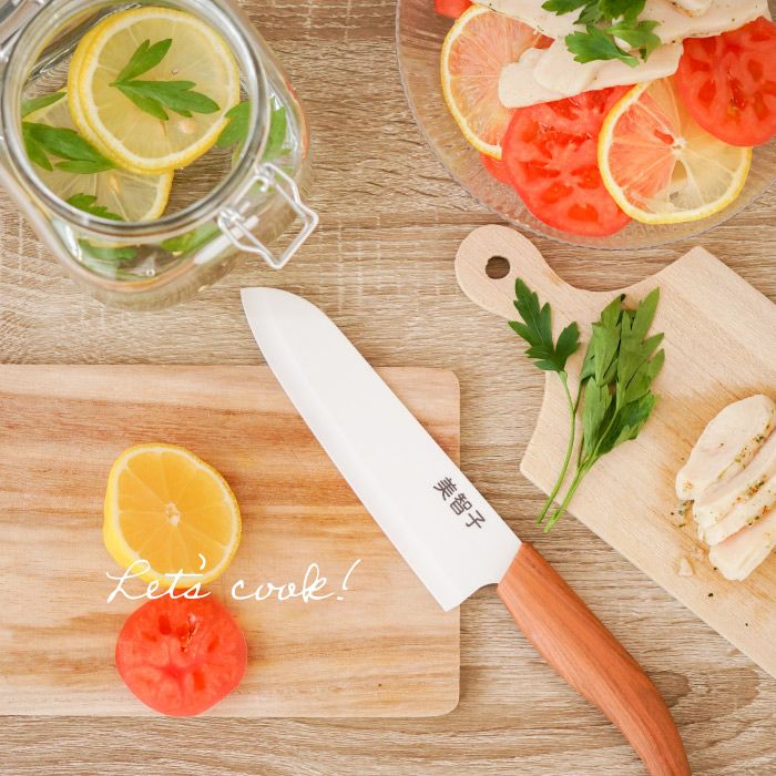 名入れOK！木目調セラミック包丁