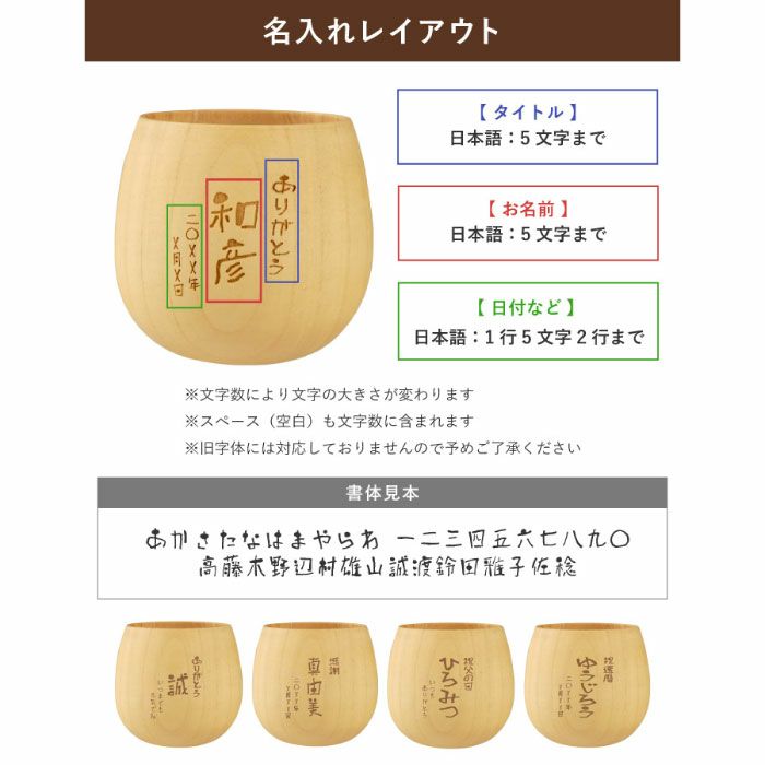 縦書きメッセージ　エッグカップ