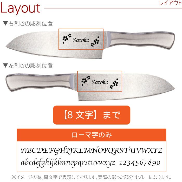 名入れOK！オールステンレス三徳包丁