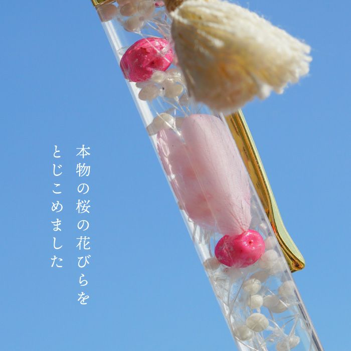 名入れハーバリウムペン 桜