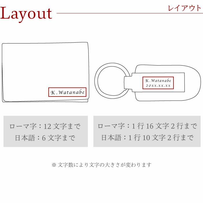 名入れメタルプレートキーホルダー＆本革名刺入れセット