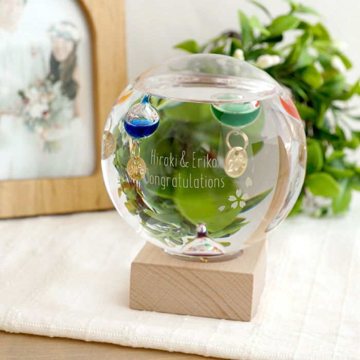 名入れガリレオ温度計 ドーム型 Lサイズ