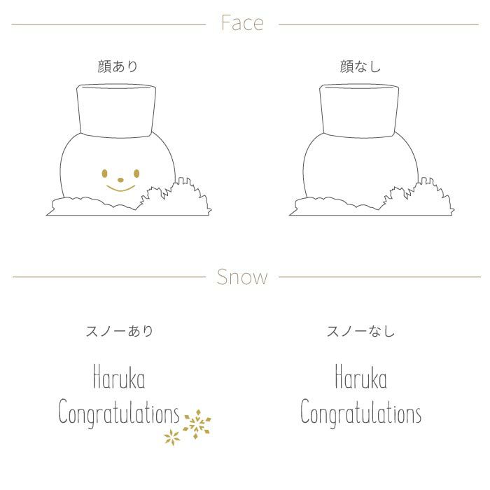 名入れスノーマンハーバリウム