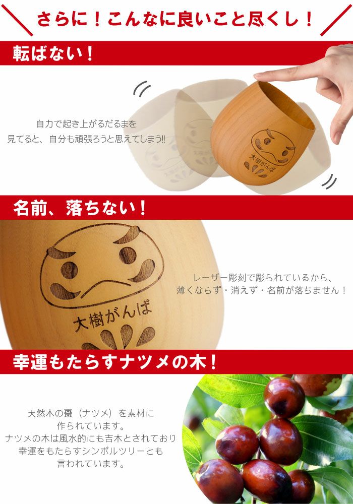 名入れ合格祈願ダルマ