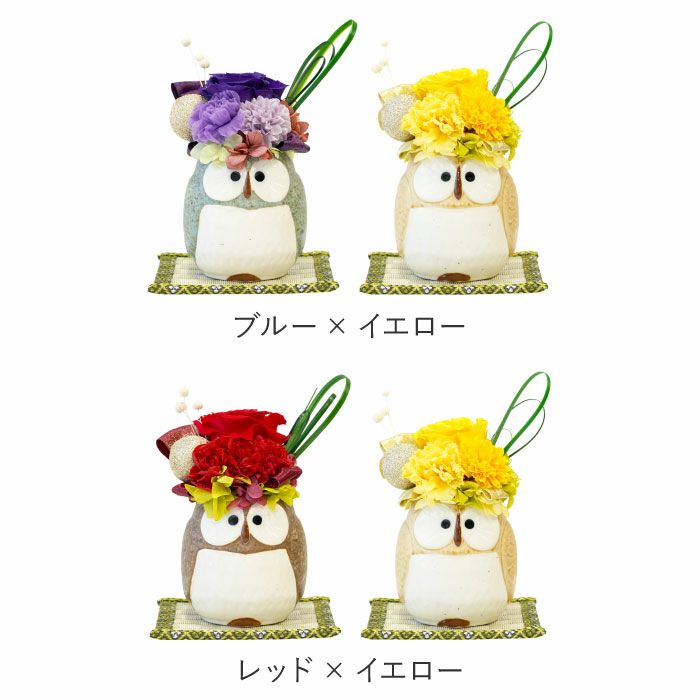 ぽってりふくろうプリザペア