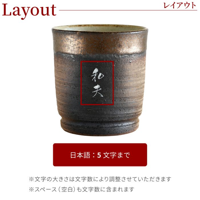 名入れ萬古焼金彩のロックカップ280ccと水割りセット