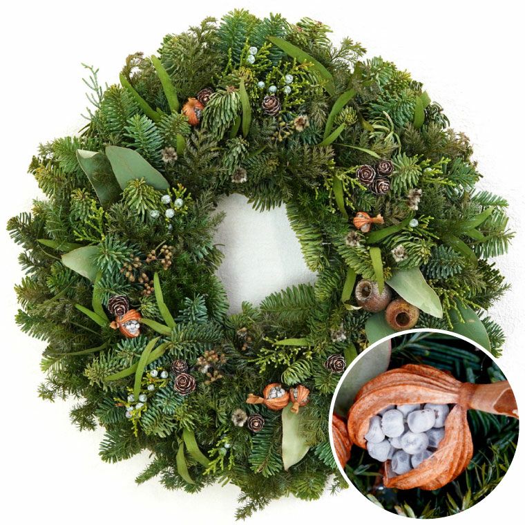 コニファーと月桃のクリスマスリース・生 30cm』｜ギフトショップ