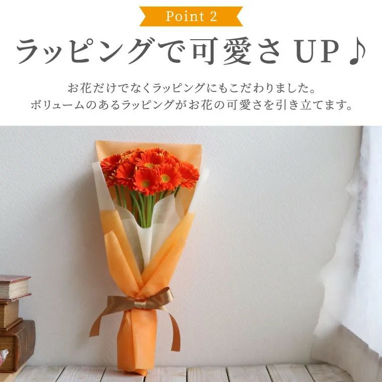 ガーベラの花束 20本・花言葉 &quot;希望・前進&quot; 生花