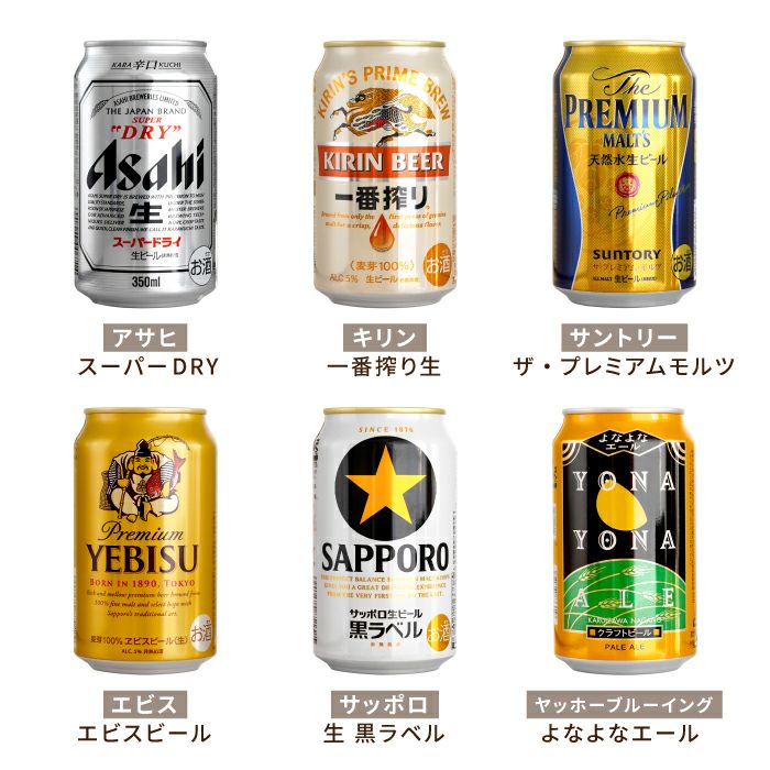 ビール6本＆きらめくグラスセット