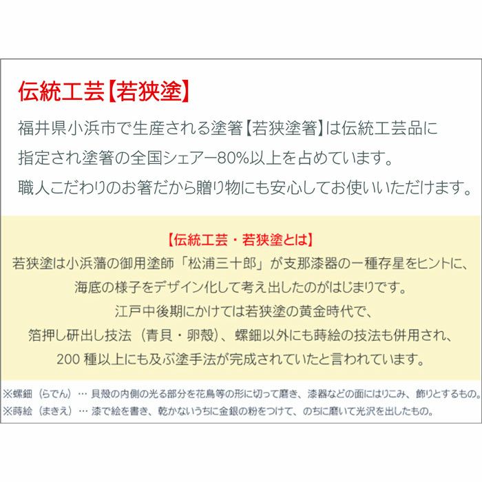 若狭塗 華やぎ桜お箸 2膳セット