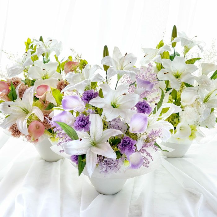 枯れないお供えアレンジ　Lily  プリザーブドフラワー