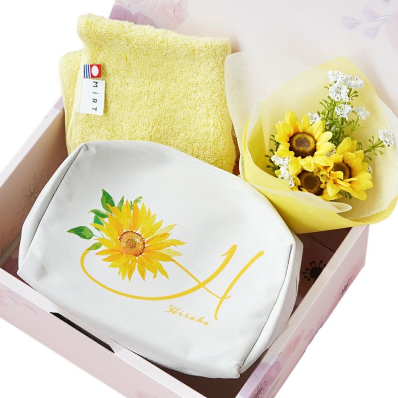 イニシャルポーチ花づくしギフトセット｜ギフトショップ「FLEGRE